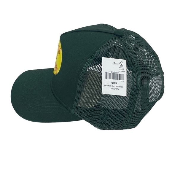 Bass Pro Shops Dark Green Printed Logo Trucker Mesh Hat Snapback Closure NEW - Picture 3 of 10